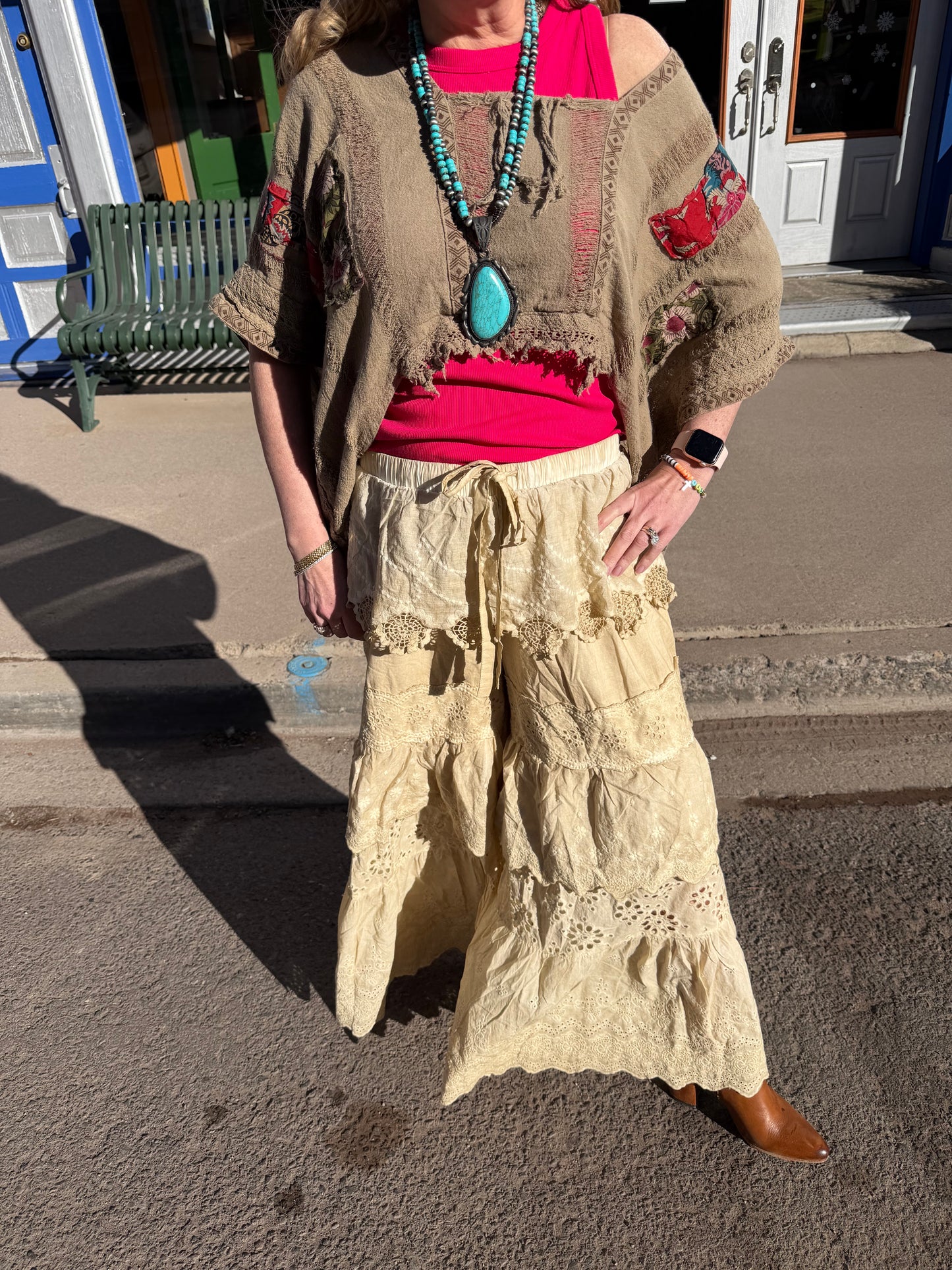 Frill Seeker Pants - Tea Stain