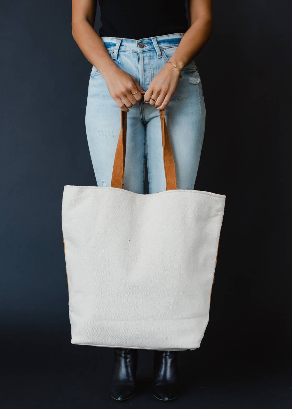 Cream & Camel Aztec Tote