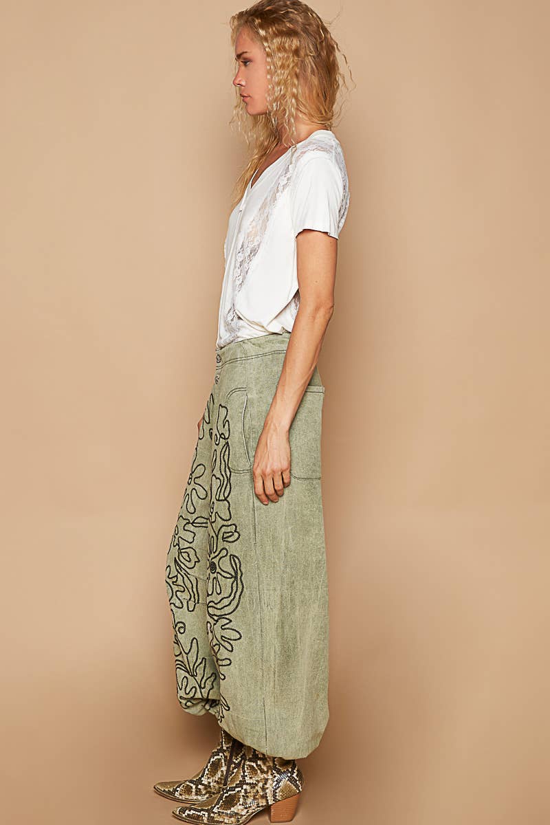 The Twila Floral Embroidered Pants
