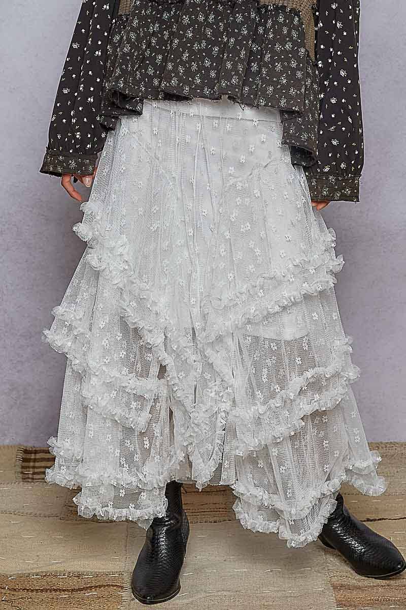 Ruffle Lace Skirt