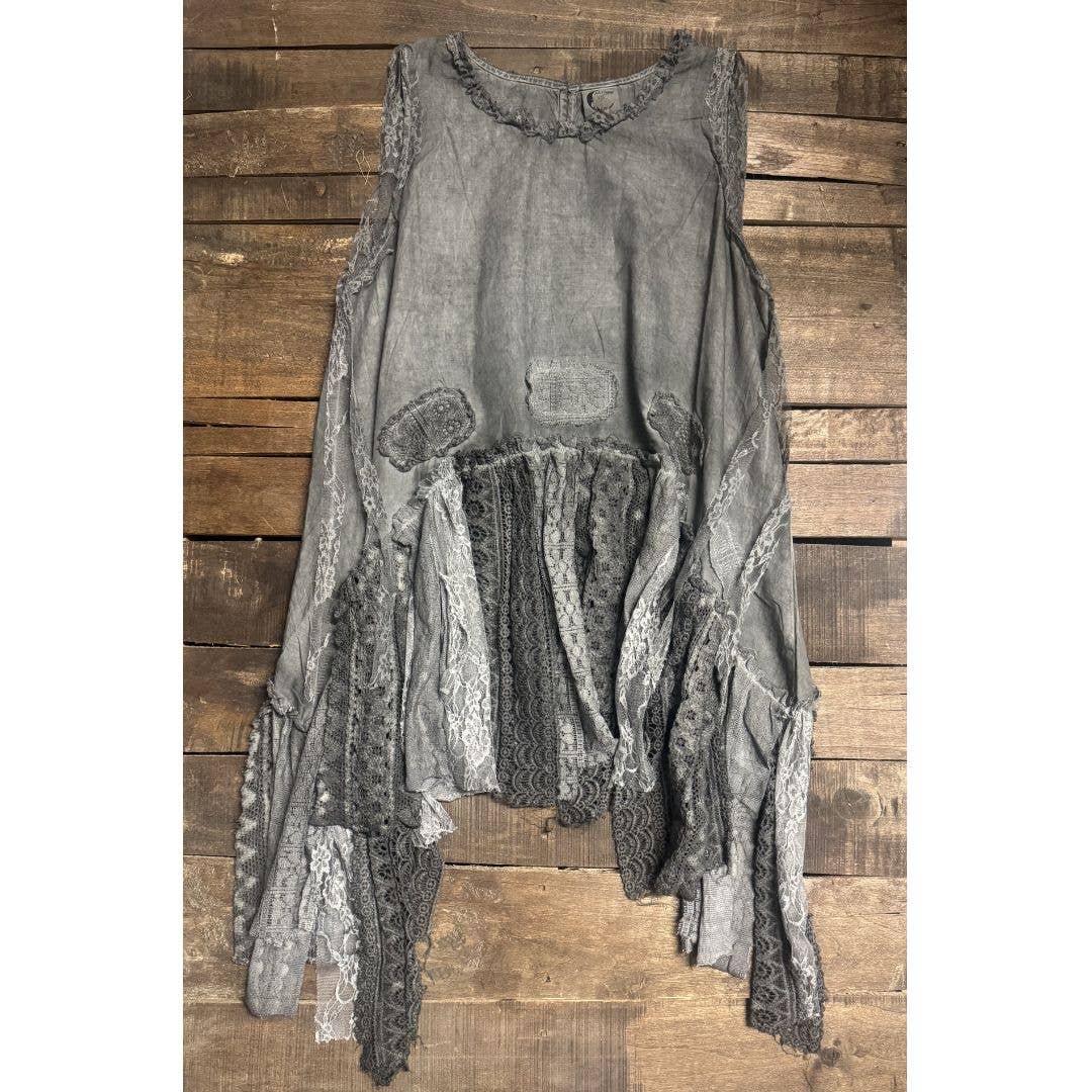 Move With The Wind Tank - Charcoal