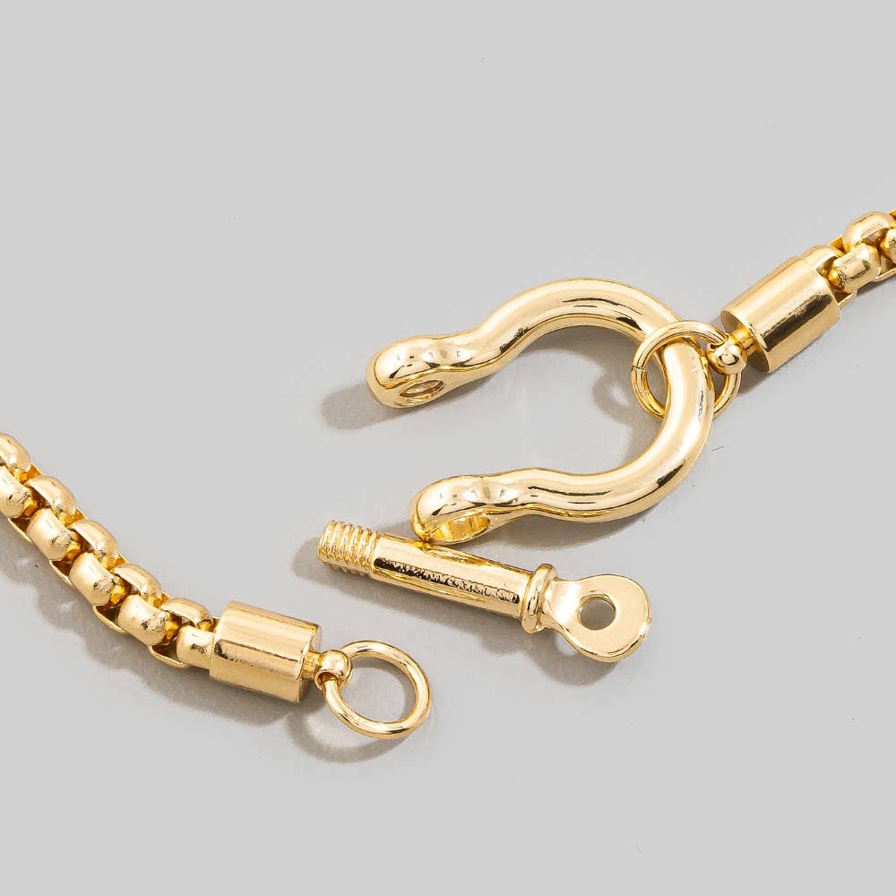 Horseshoe Shackle Pendant Necklace