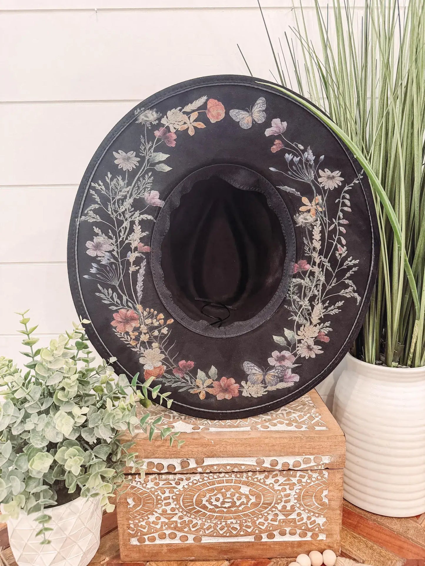 Floral Bottom Hat