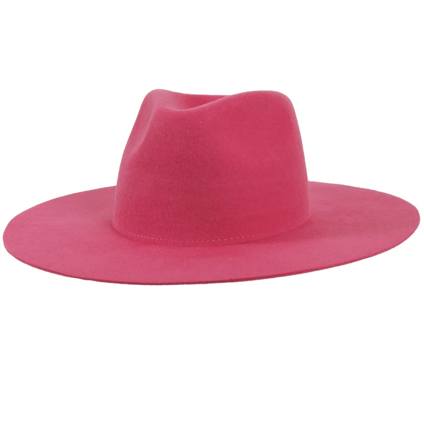 100% Wool Felt Flat Brim Fedora Hat - Style Rancher