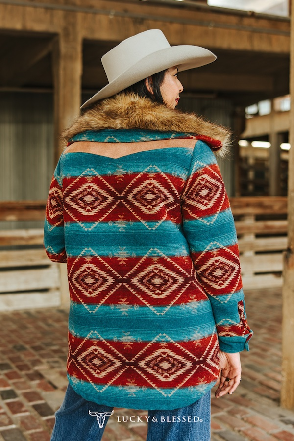 The Jade Aztec Quilted Jacket