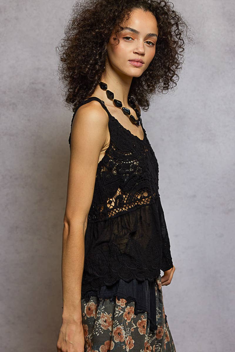 crochet woven tank
