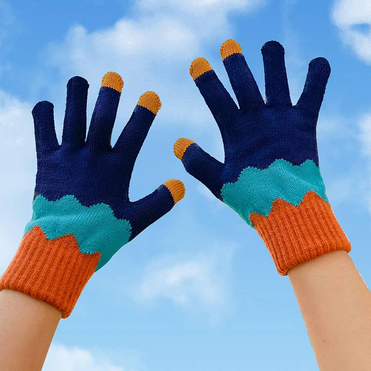 Mix-Match Knit Gloves