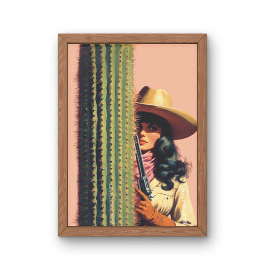 Sharp Shooter Cowgirl Art Print