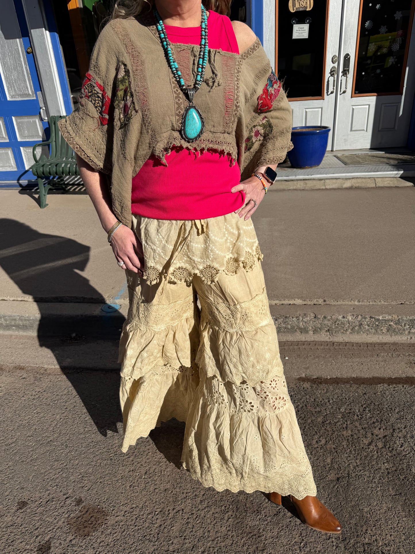 Frill Seeker Pants - Tea Stain