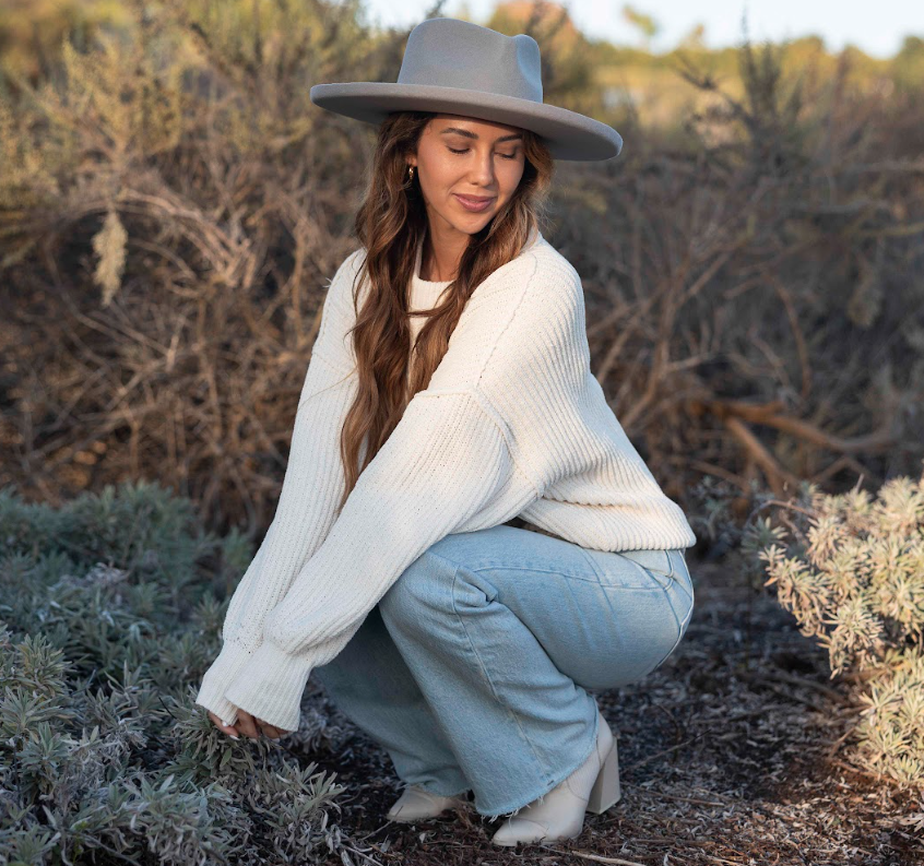 Wool Felt Teardrop Fedora Curled Brim Hat - Style Rustler