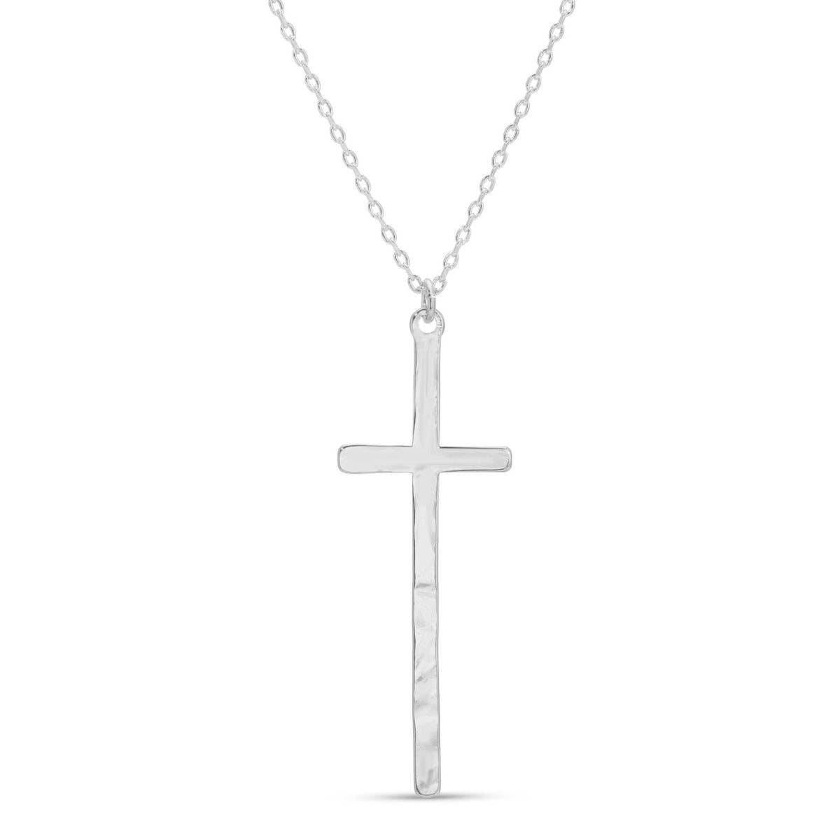 Gilded Slim Cross Pendant Necklace
