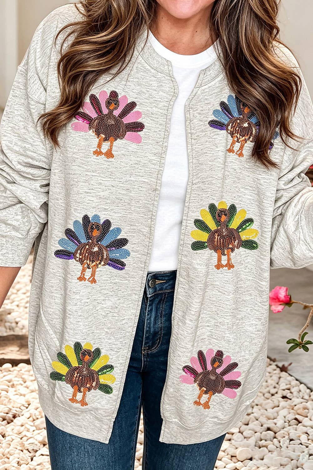 Turkey Open Front Sweatshirt
