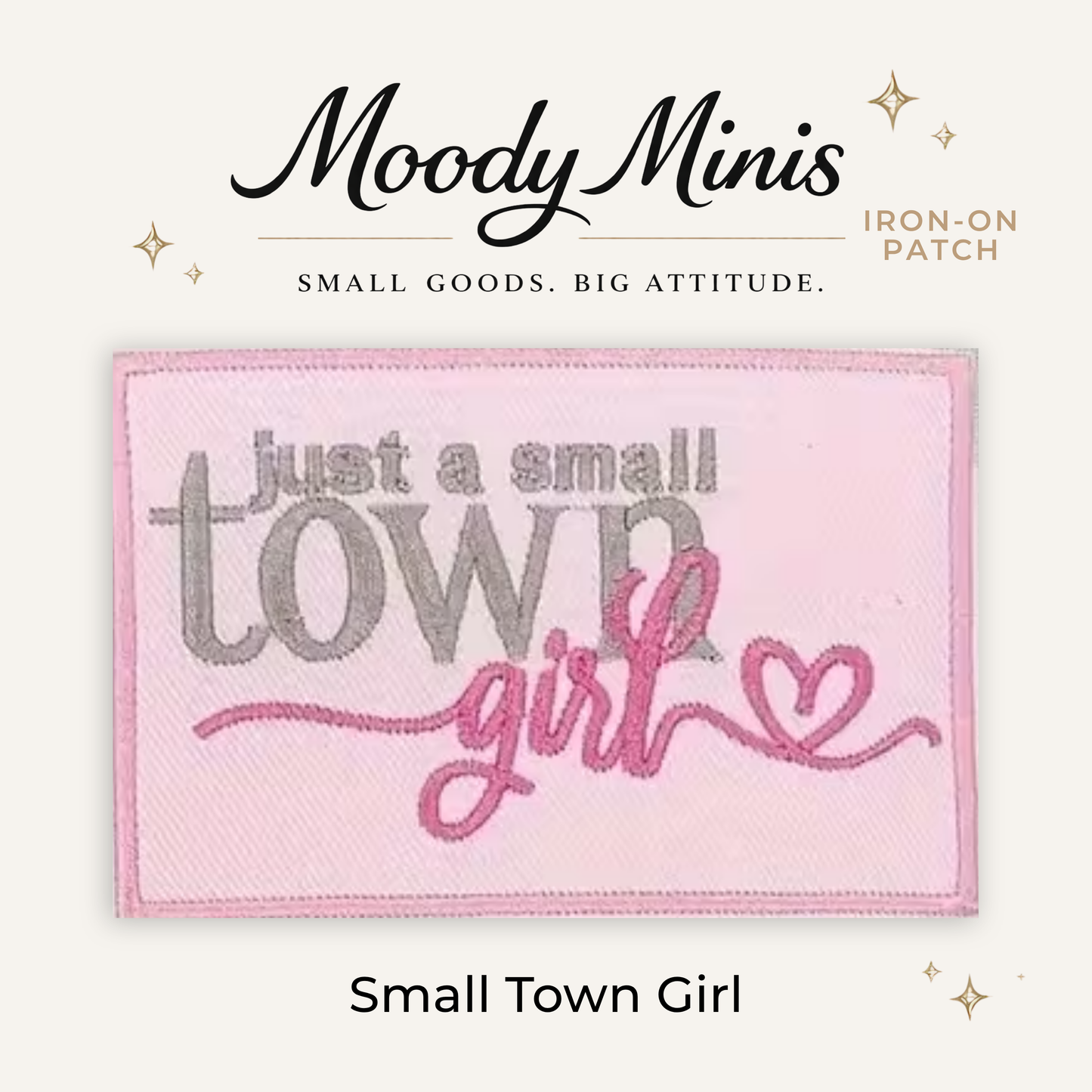 Small Town Girl Embroidered Patch