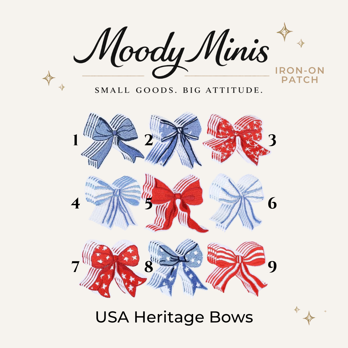 Heritage USA Bows Embroidered Patch