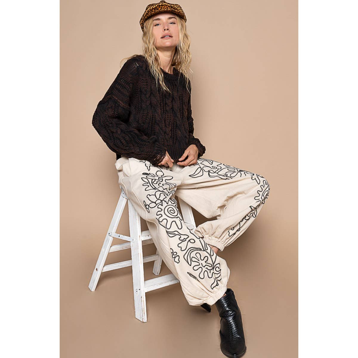 The Twila Floral Embroidered Pants