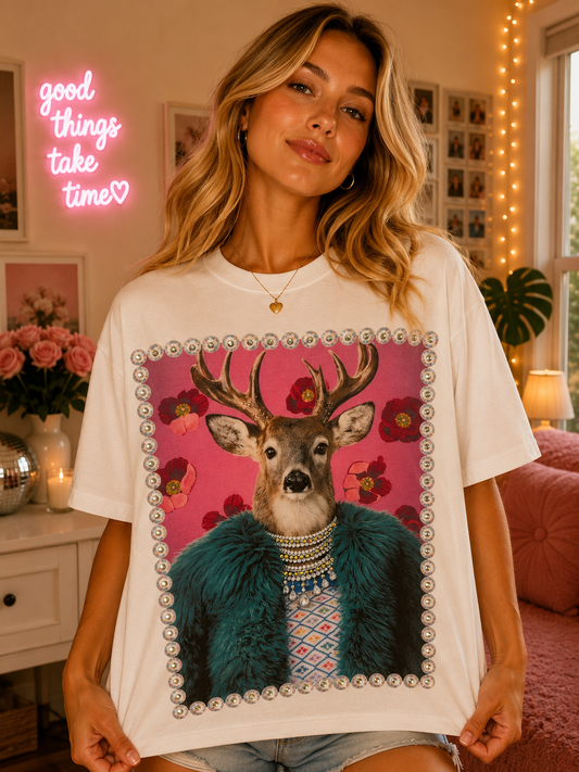 Deer in Fur Coat Tee