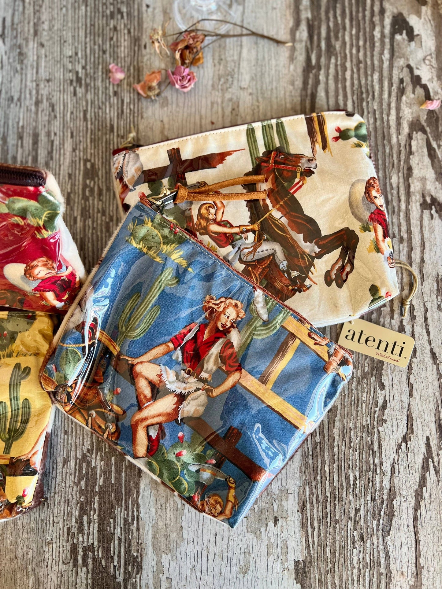 "Western" Pinup Cowgirl Accessory Pouch