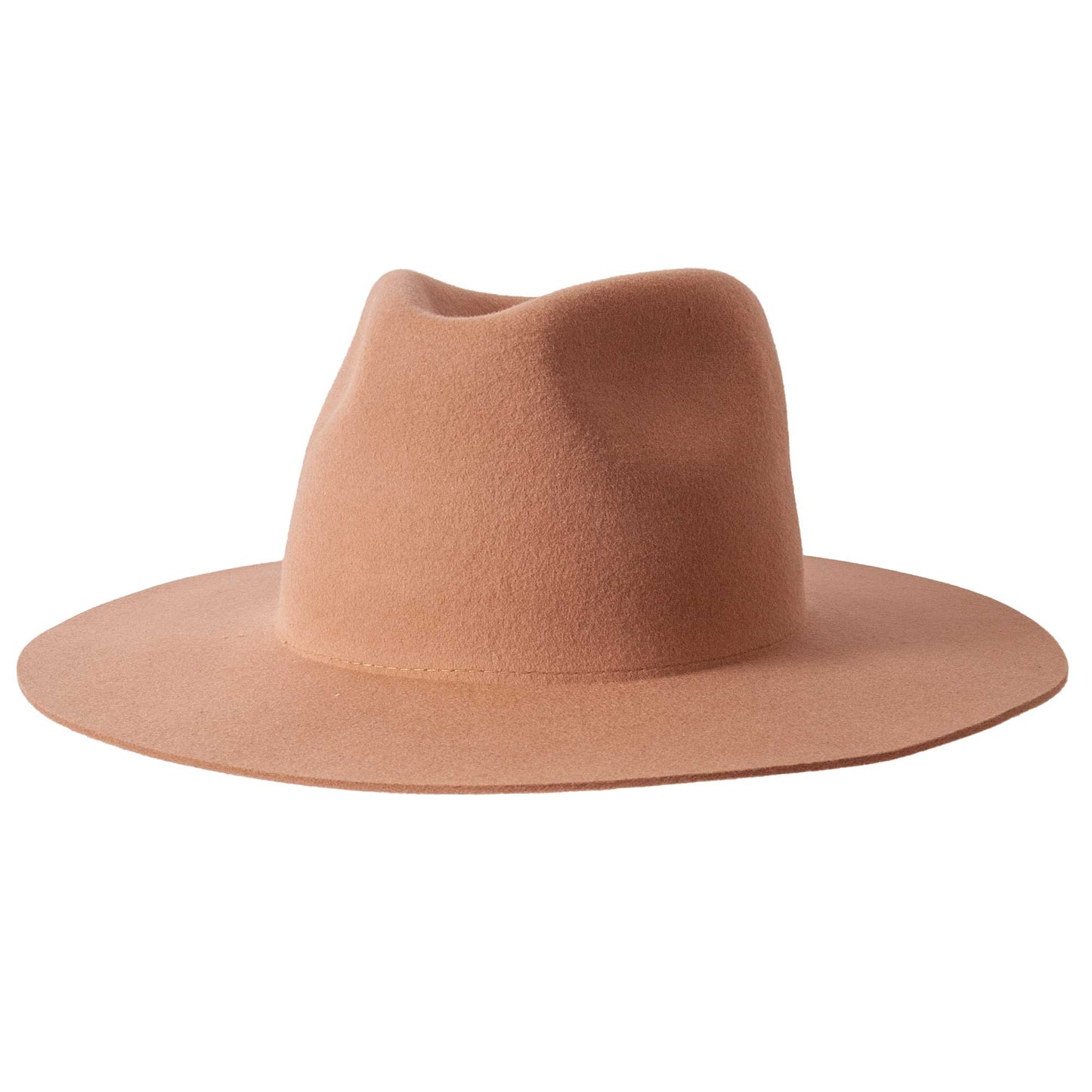 100% Wool Felt Flat Brim Fedora Hat - Style Rancher