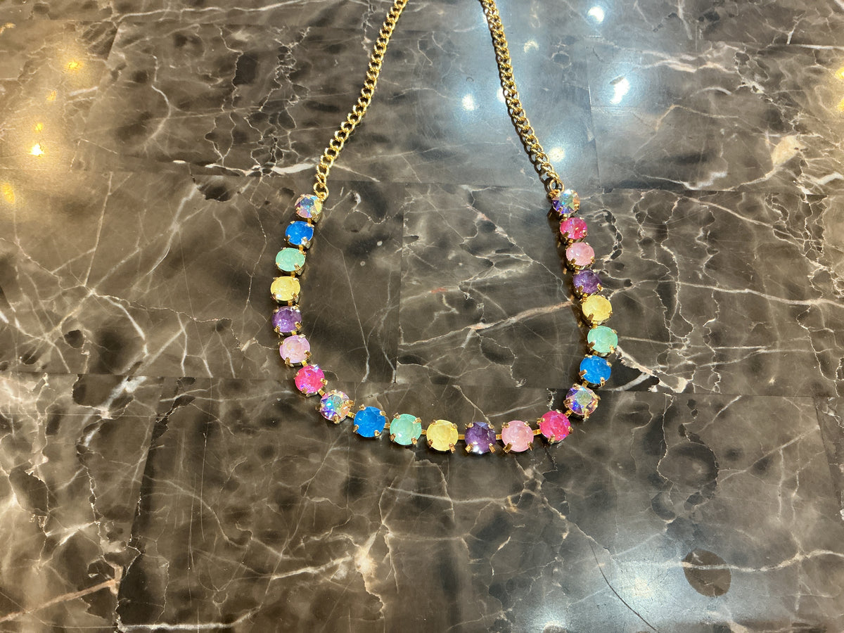 Rainbow sparkle necklace