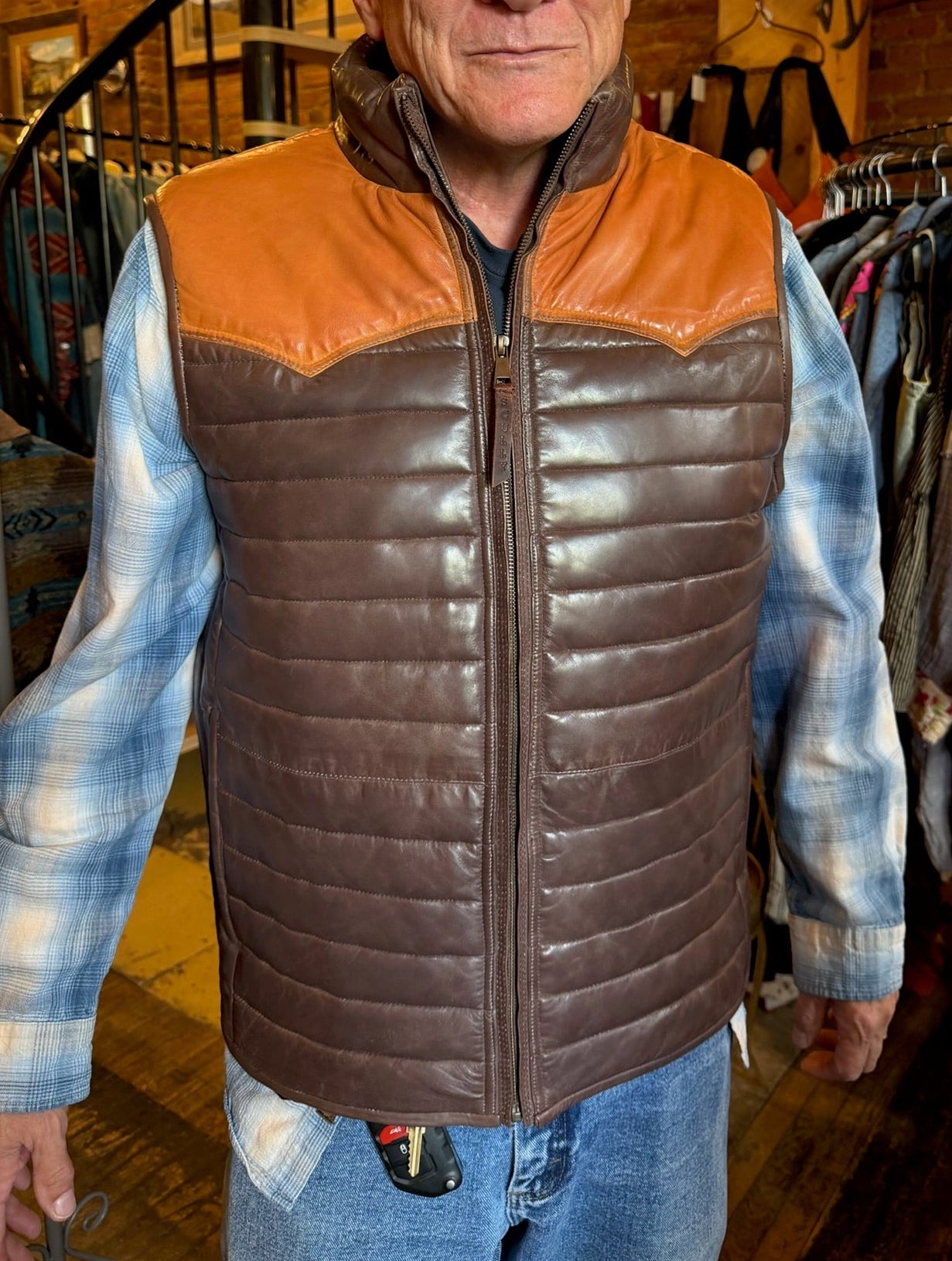 Casper Scully Leather Men’s Vest