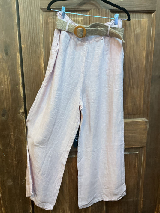 GG Linen Wide Leg Pants