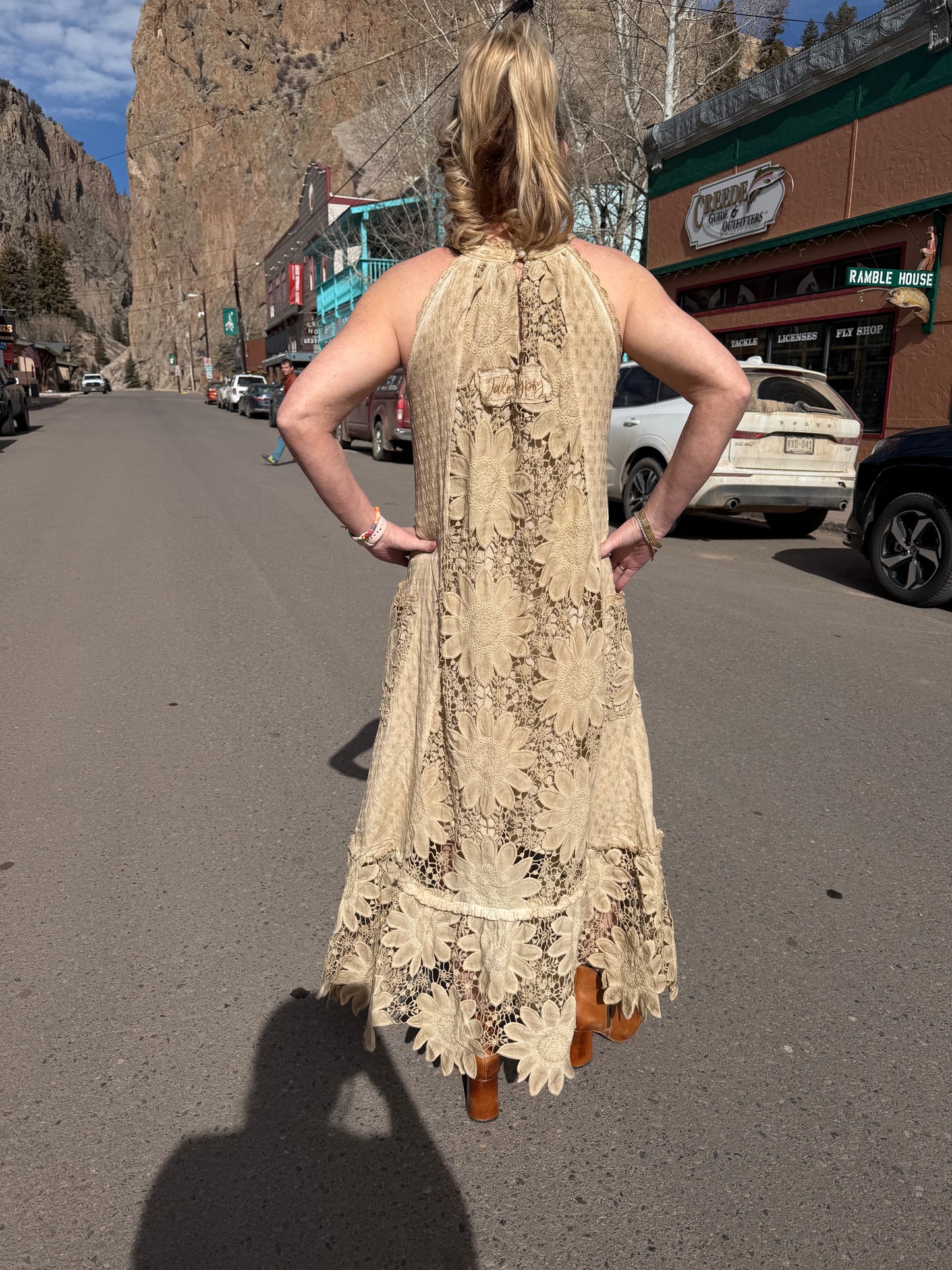 Daisy Dreaming Dress - Vintage Tea Stain