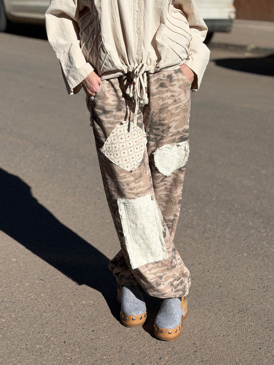 Tan Camo Jogger