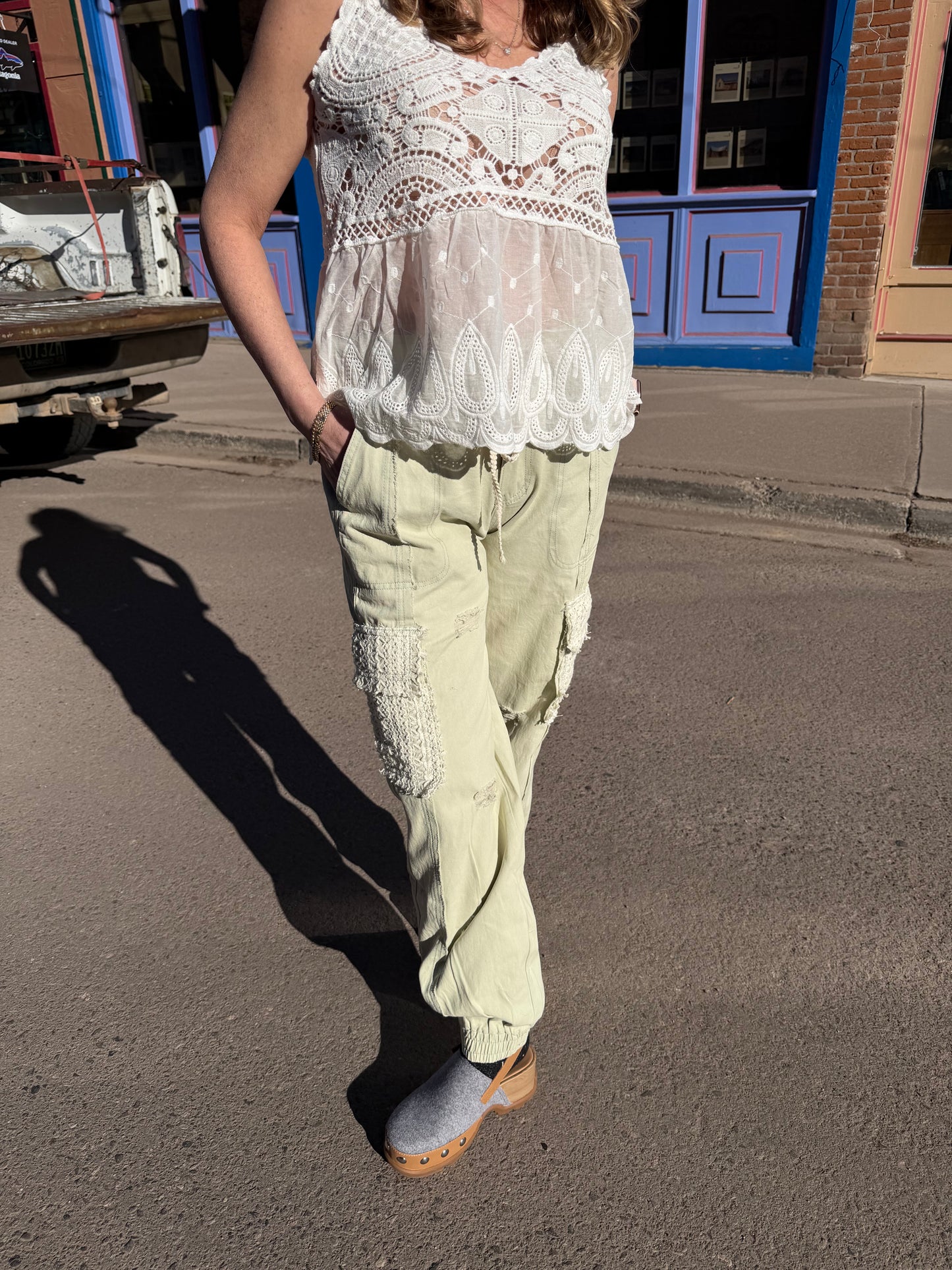 Pistachio Patched Jogger