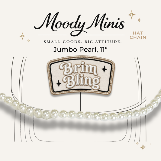 Jumbo White Pearl - 11 Inch Hat Chain