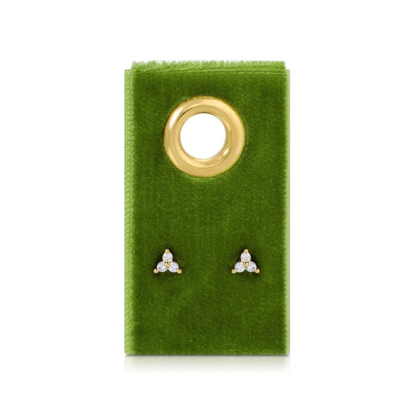 Triple Cluster Studs on Velvet Tag