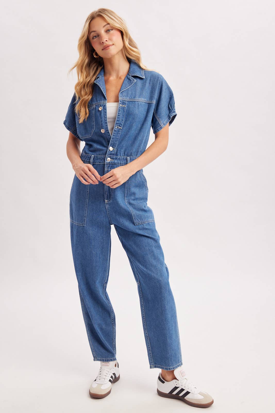 STILLA DENIM UTILITY JUMPSUIT