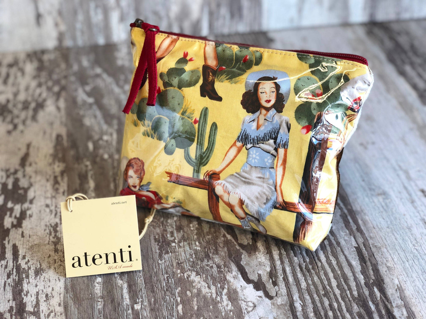 "Western" Pinup Cowgirl Accessory Pouch