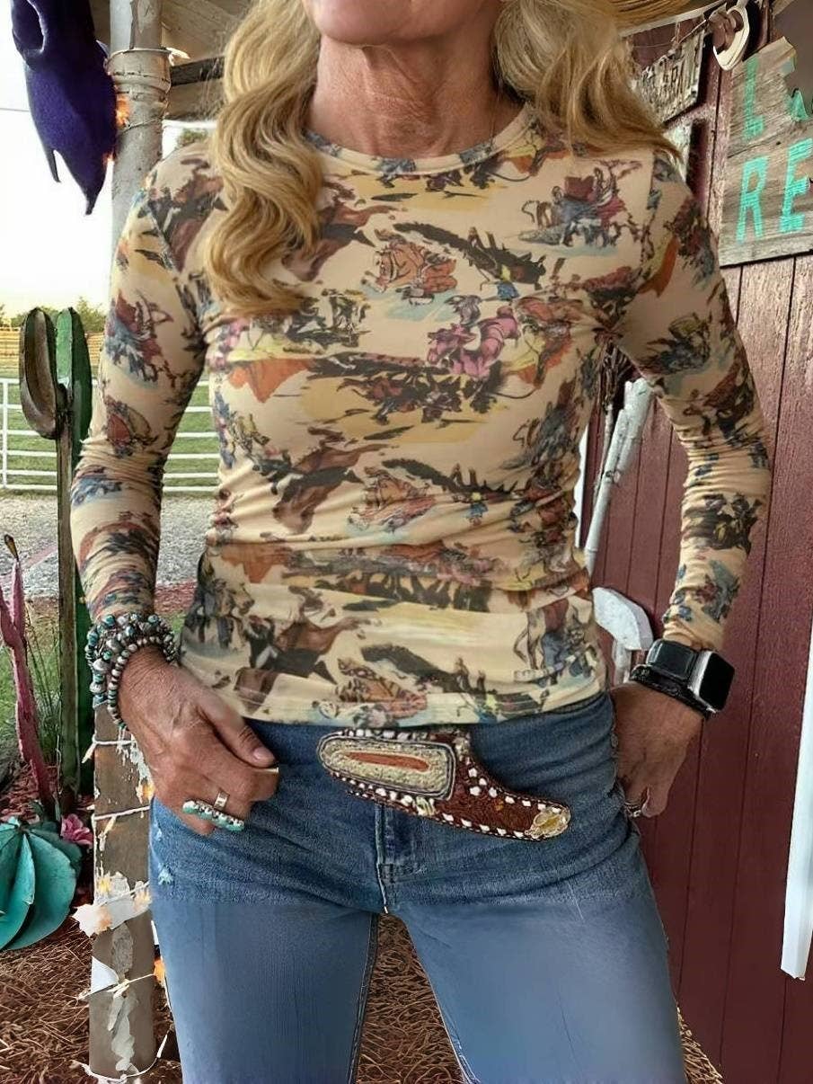 Wild West Sheer Mesh Top
