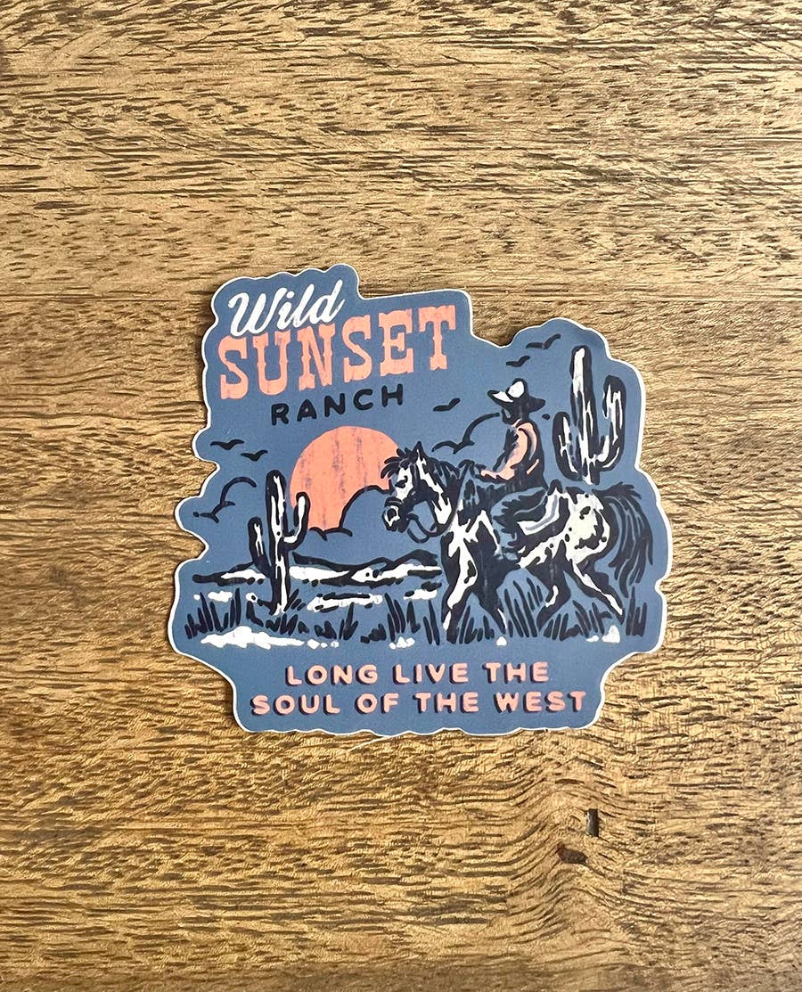 Wild Sunset Ranch  Sticker