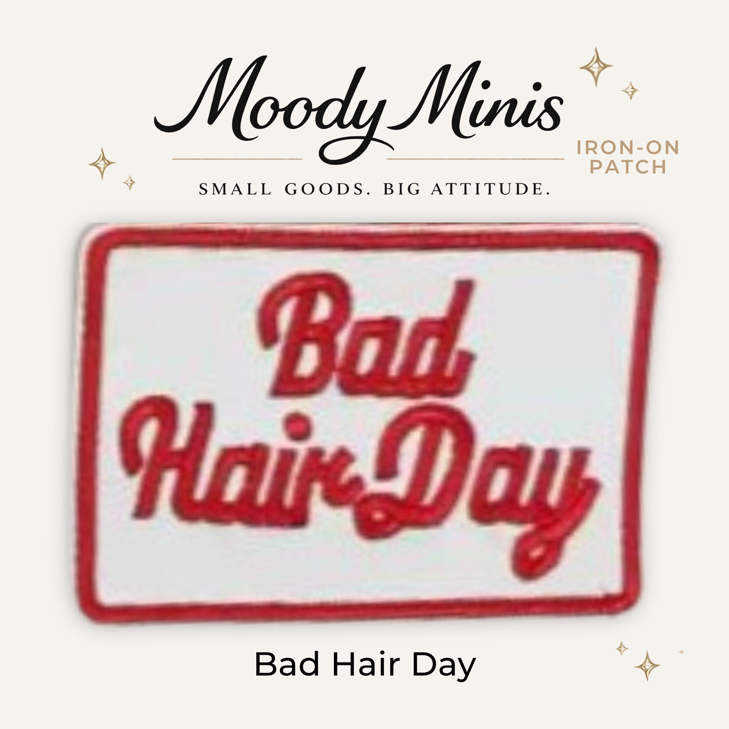 Bad Hair Day Embroidered Patch- RTS