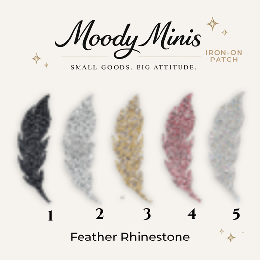 Feather Rhinestone Patch- RTS