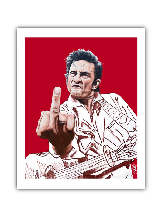 Johnny Cash Paper Print
