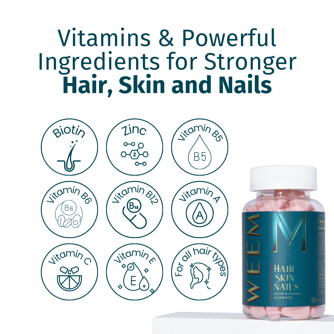 Hair, Skin & Nails Gummies – Grow Thicker, Fuller Hair