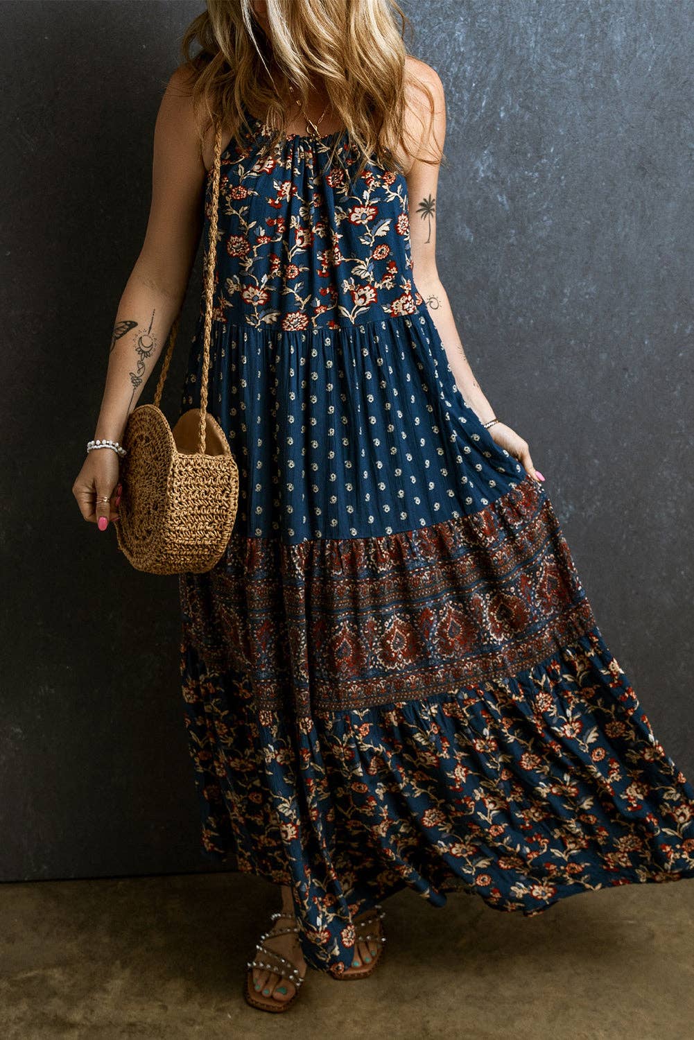 Tatum Floral Sleeveless Maxi Dress