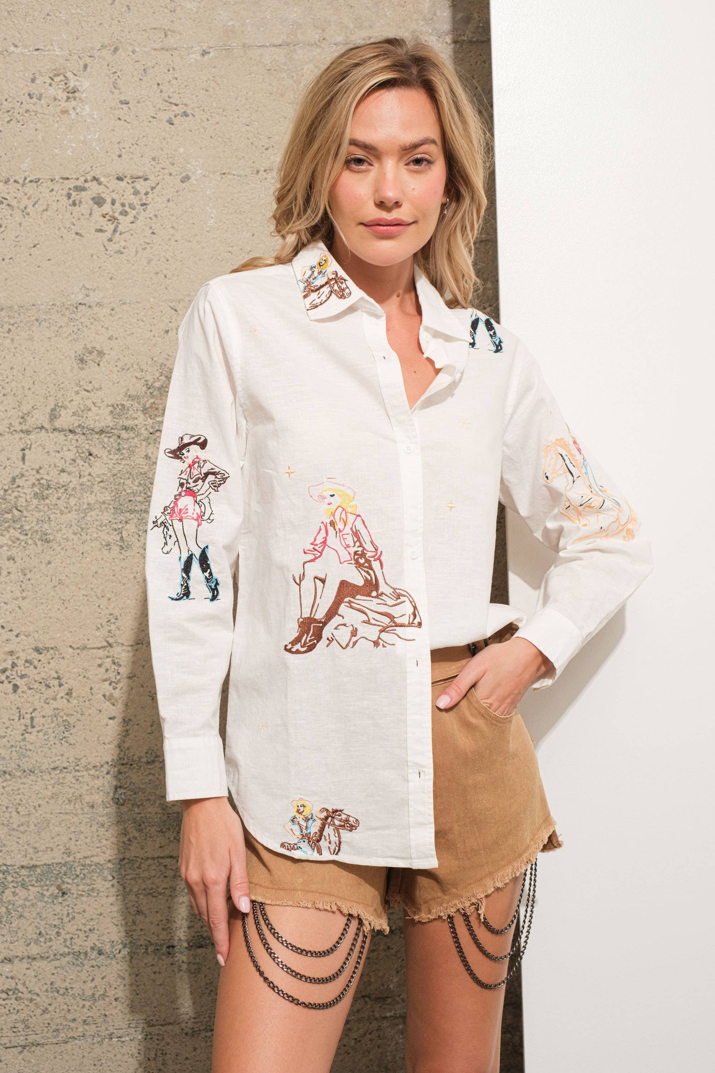 Giddy Up Button Up
