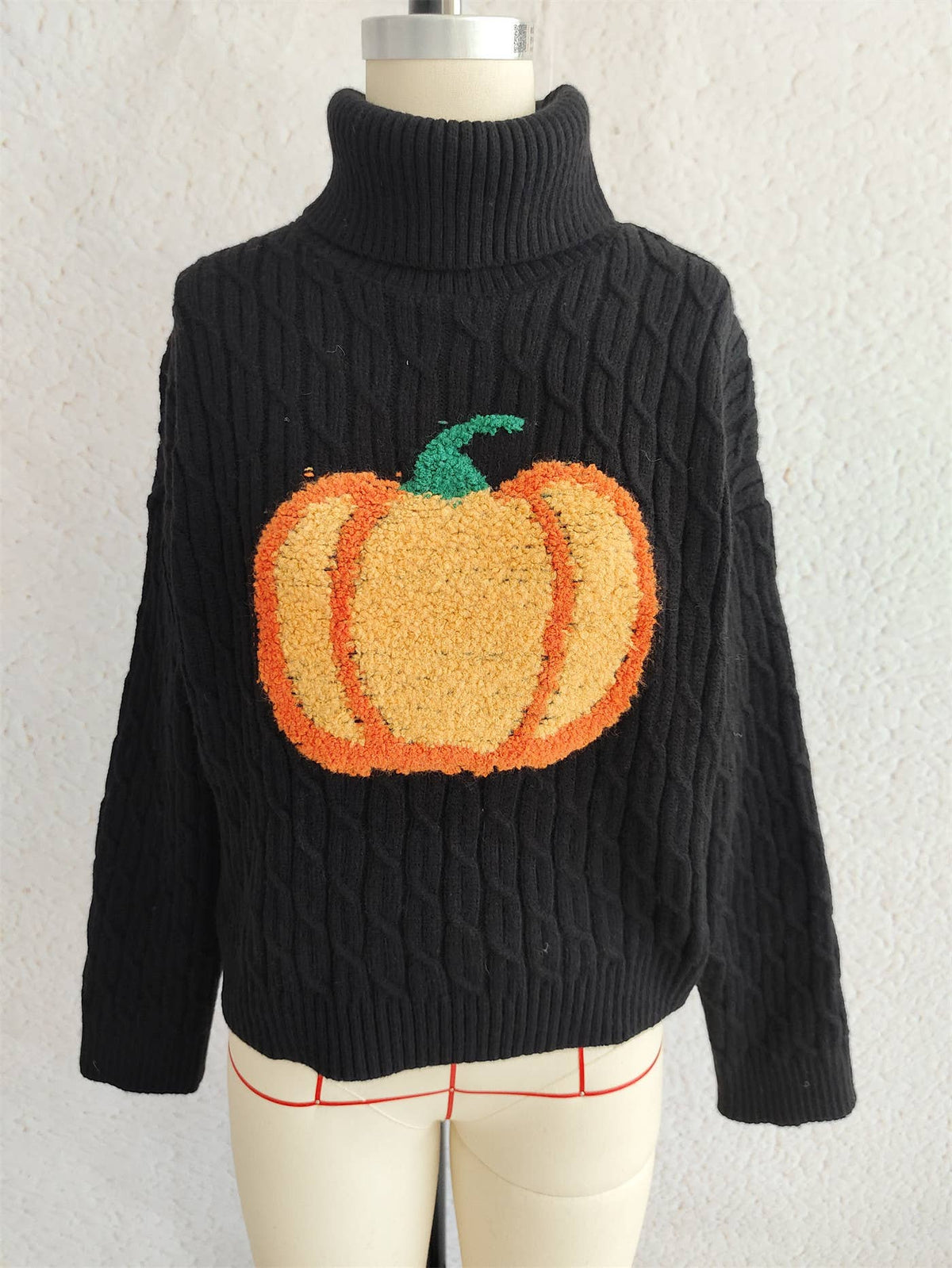 Turtleneck Pumpkin Knit Casual Fashion Sweater