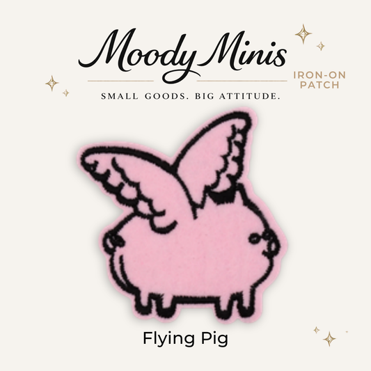 Flying Pig Embroidered Patch - RTS