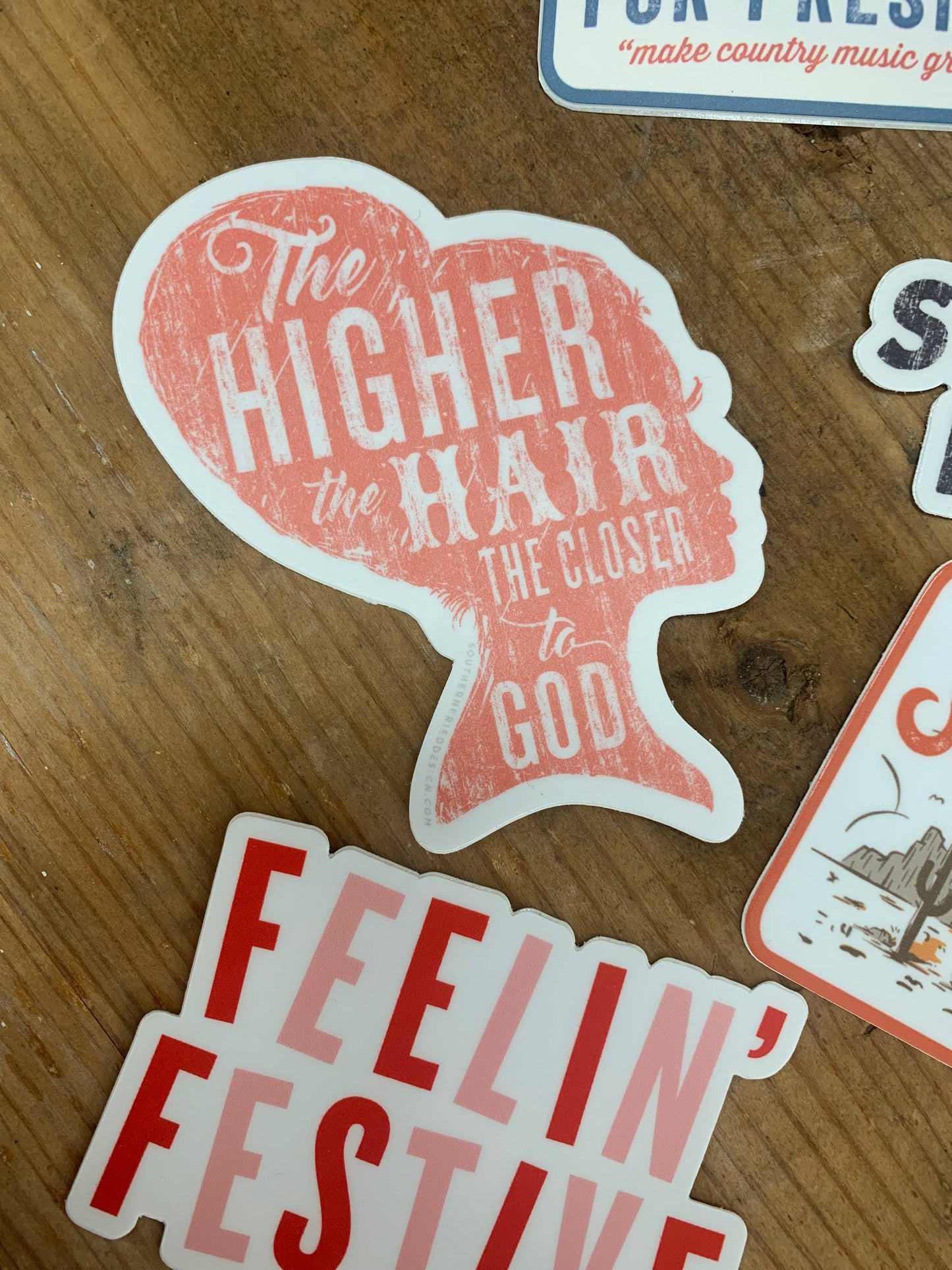 The Higher the Hair the Closer to God - Sticker