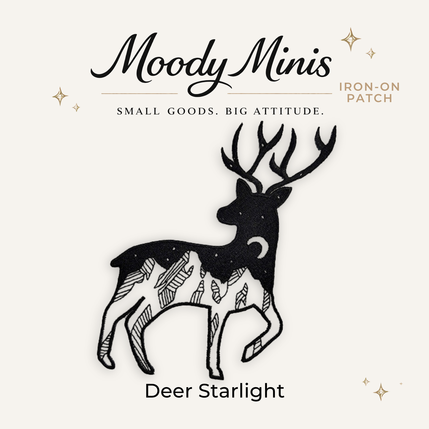 Deer Starlight Embroidered Patch- RTS