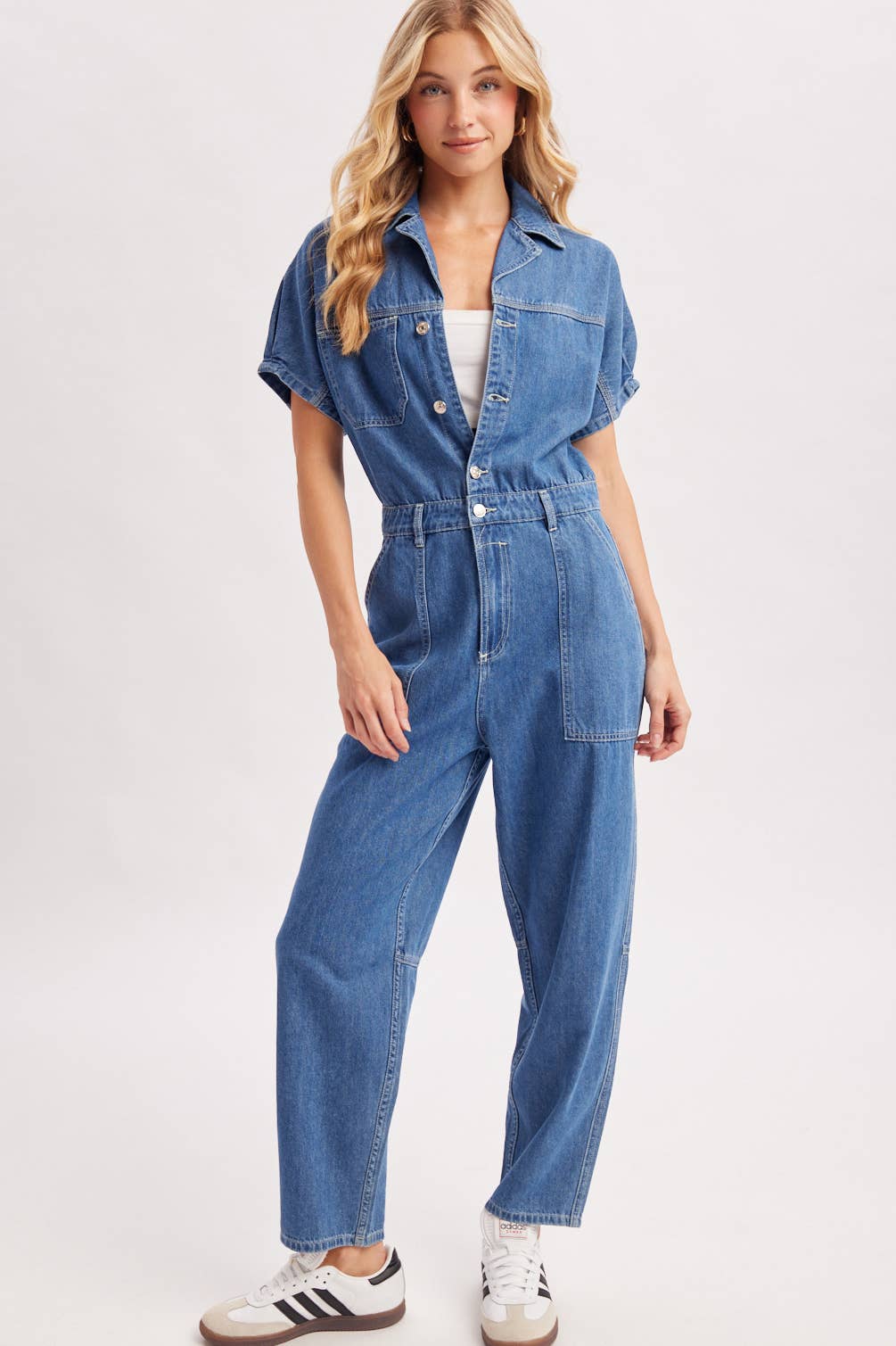 STILLA DENIM UTILITY JUMPSUIT