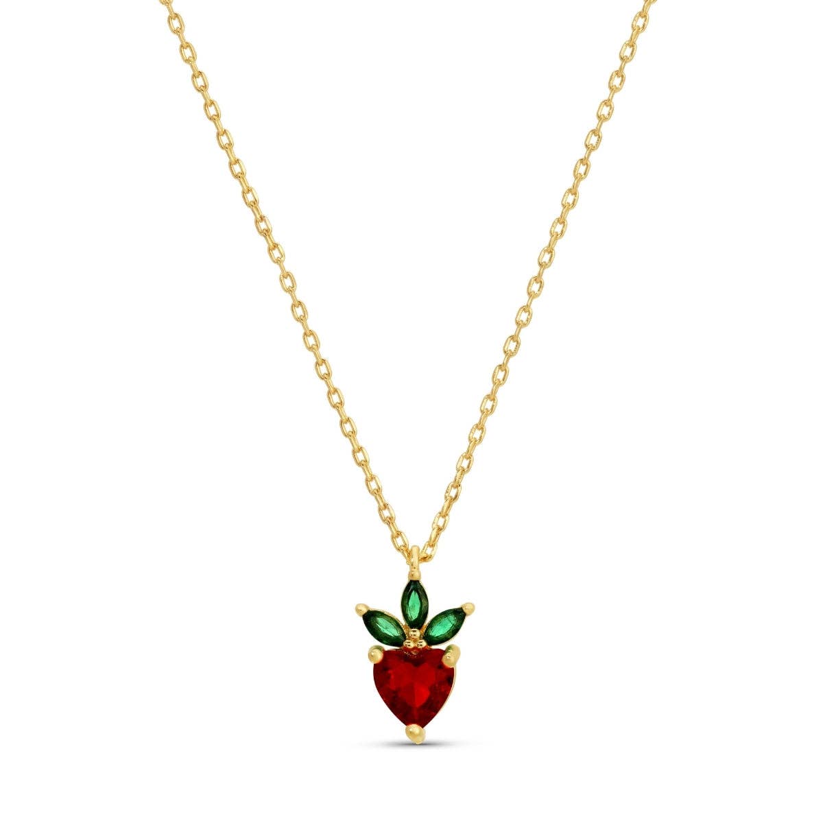 Delicate Strawberry Necklace