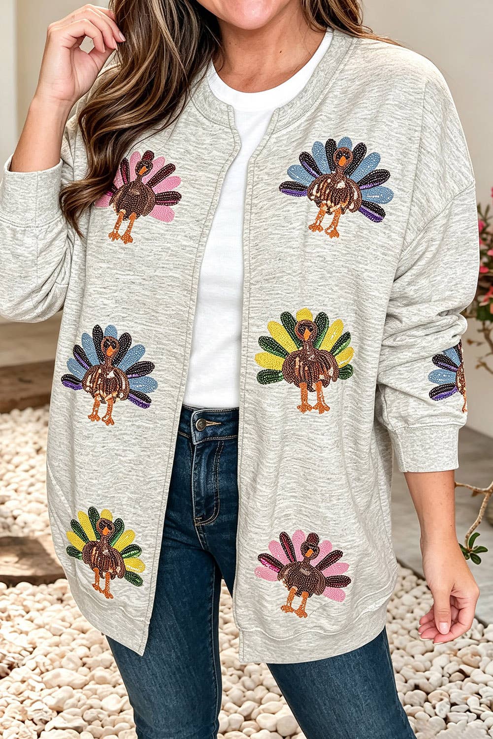 Turkey Open Front Sweatshirt