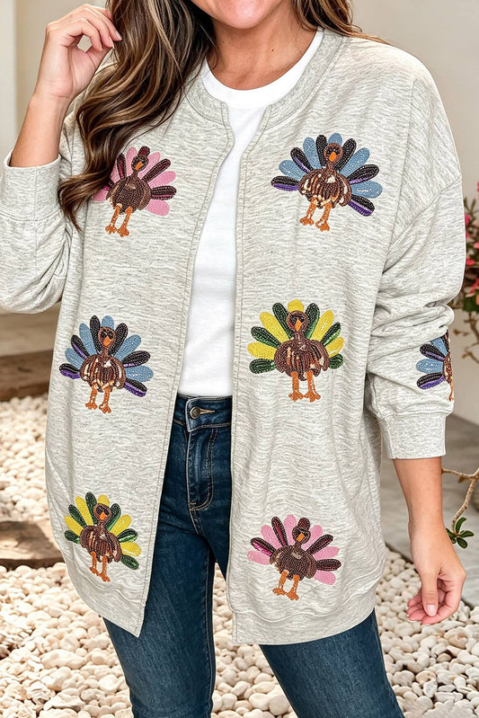 Turkey Open Front Sweatshirt