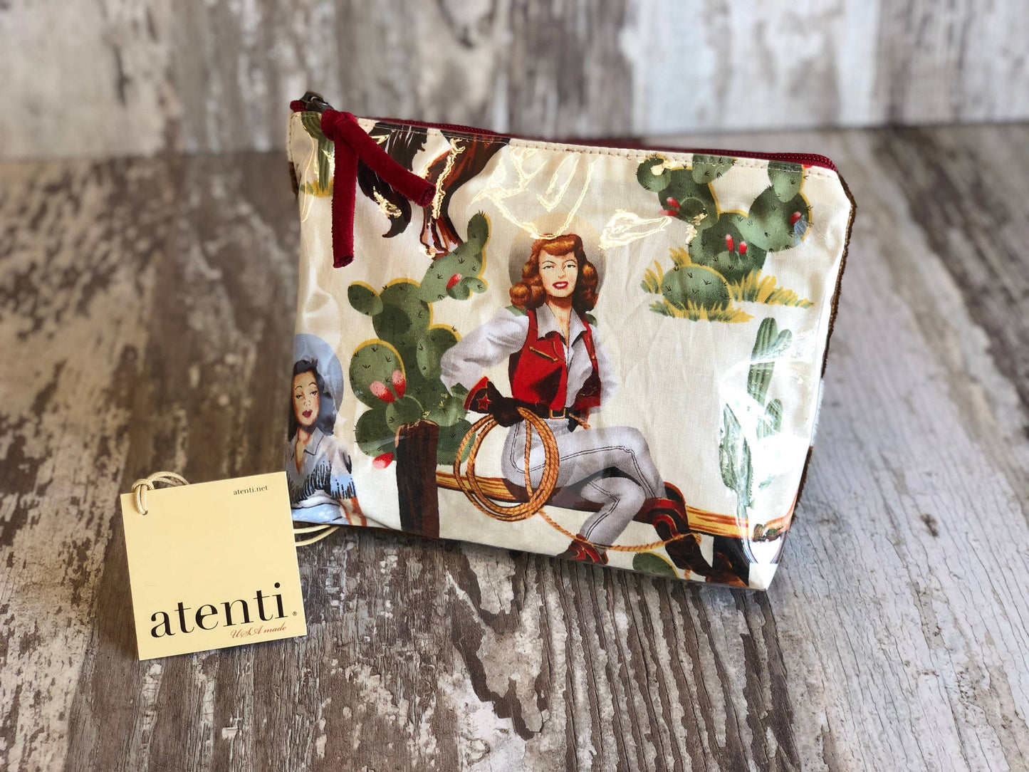 "Western" Pinup Cowgirl Accessory Pouch