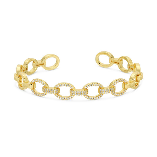 Perfectly Accented Pave Cuff Bracelet